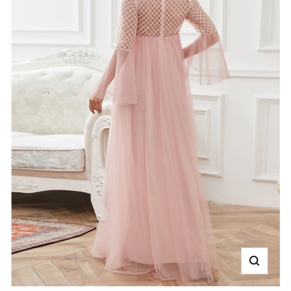 NWT Perfect pink maternity baby shower/ gender, reveal gown - Picture 6 of 7